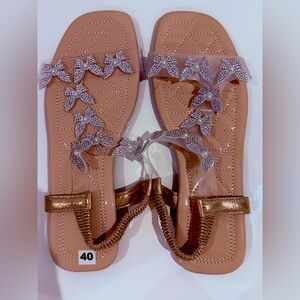 Embellished Clear Strap Sandals